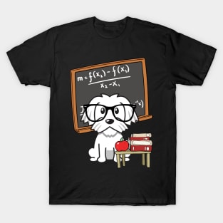 Funny White dog is teaching T-Shirt